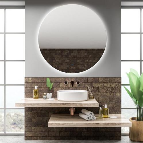 BWS Badkamerspiegel | Spark | Rond | met LED verlichting |, Doe-het-zelf en Verbouw, Sanitair, Bad, Nieuw, Ophalen of Verzenden