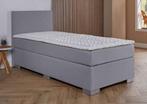 ACTIE! 1-Persoons boxspring Cannes 90 200 Grijs, 90 cm, Eenpersoons, Verzenden, Nieuw