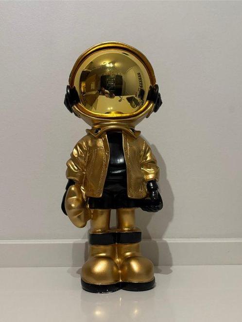 Figuur - Gouden Astronaut met weerspiegelende helm - Hars, Antiek en Kunst, Curiosa en Brocante