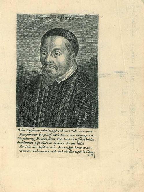 Portrait of George Cassander, Antiek en Kunst, Kunst | Etsen en Gravures