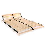 vidaXL Lattenbodem met 28 latten 7 zones 120x200 cm, Huis en Inrichting, Slaapkamer | Bedden, Bruin, Verzenden, Nieuw, Twijfelaar