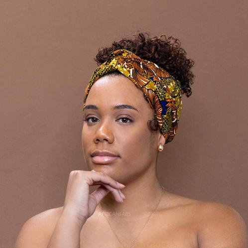 Afrikaanse Mosterd / hoofddoek - headwrap, Kleding | Dames, Hoeden en Petten, Nieuw, Ophalen of Verzenden