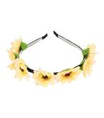 Haarband Diadeem Bloemen 3cm Oranje, Nieuw