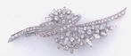 Broche - 18 karaat Witgoud Diamant (Natuurlijk)