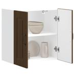 vidaXL Keukenwandkast Kalmar bewerkt hout bruin eikenkleur, Huis en Inrichting, Keuken | Keukenelementen, Verzenden, Nieuw, Bruin