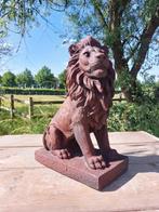 Beeld, tuinbeeld leeuw - 35 cm - cast stone, Antiek en Kunst