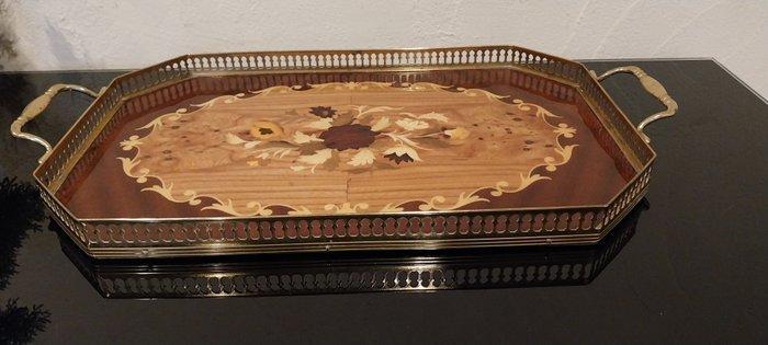 Decoratief dienblad - dans le gout d émille gallé - Italië, Antiek en Kunst, Curiosa en Brocante