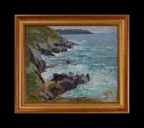 Herve Mathe 1868-1953. - Vers la pointe du Raz (près de, Antiek en Kunst, Kunst | Schilderijen | Klassiek
