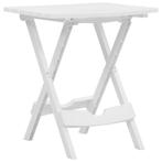 vidaXL Tuintafel inklapbaar 44,5x38,5x50 cm wit, Tuin en Terras, Verzenden, Nieuw, Kunststof