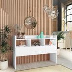 vidaXL Dressoir 105x30x70 cm bewerkt hout wit, 100 tot 150 cm, Verzenden, Nieuw, 25 tot 50 cm