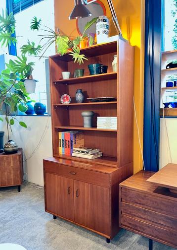 wandkast Formule Kempkes schappen lade deuren teak 60s beschikbaar voor biedingen