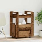 vidaXL Keuken Trolley Oud hout 60 x 45 x 80 cm Bewerkt hout, Huis en Inrichting, Keuken | Keukenbenodigdheden, Verzenden, Nieuw