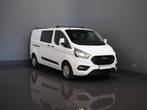 Ford Transit Custom 2.0 TDCI L2 Trend DC Dubbel Cabine BPM V, Stof, Gebruikt, Euro 6, Wit
