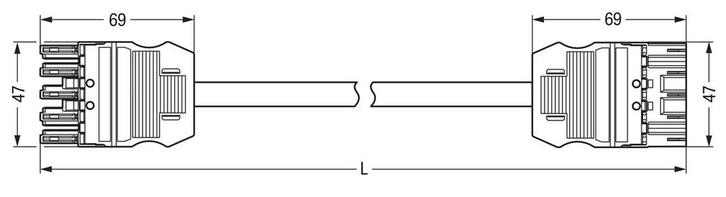 Vooraf Geassembleerde B2ca 5G1.5 Interconnect Kabel 4M Blauw, Doe-het-zelf en Verbouw, Elektra en Kabels, Overige typen, Nieuw
