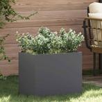 vidaXL Tuin Bloempot Antraciet Koudgewalst staal, Verzenden, Minder dan 60 cm, Nieuw, Metaal