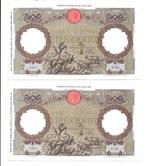 Italië. - 2 x 100 Lire 1942 (Fascio) LAquila - Gigante BI