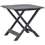vidaXL Tuintafel inklapbaar 79x72x70 cm kunststof antraciet, Tuin en Terras, Verzenden, Nieuw, Kunststof