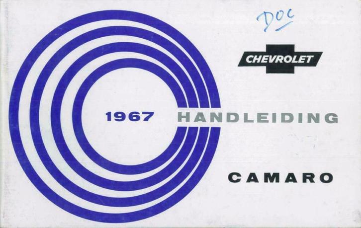 1967 Chevrolet Camaro Origineel Instructieboekje Nederlands, Auto diversen, Handleidingen en Instructieboekjes, Verzenden
