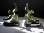 Boekensteunen (2) - Tin - Art deco vogels, Antiek en Kunst