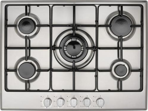 Everglades EVBI851 Inbouw Gaskookplaat - 5 Pits - RVS - 60cm, Huis en Inrichting, Woonaccessoires | Overige, Zo goed als nieuw