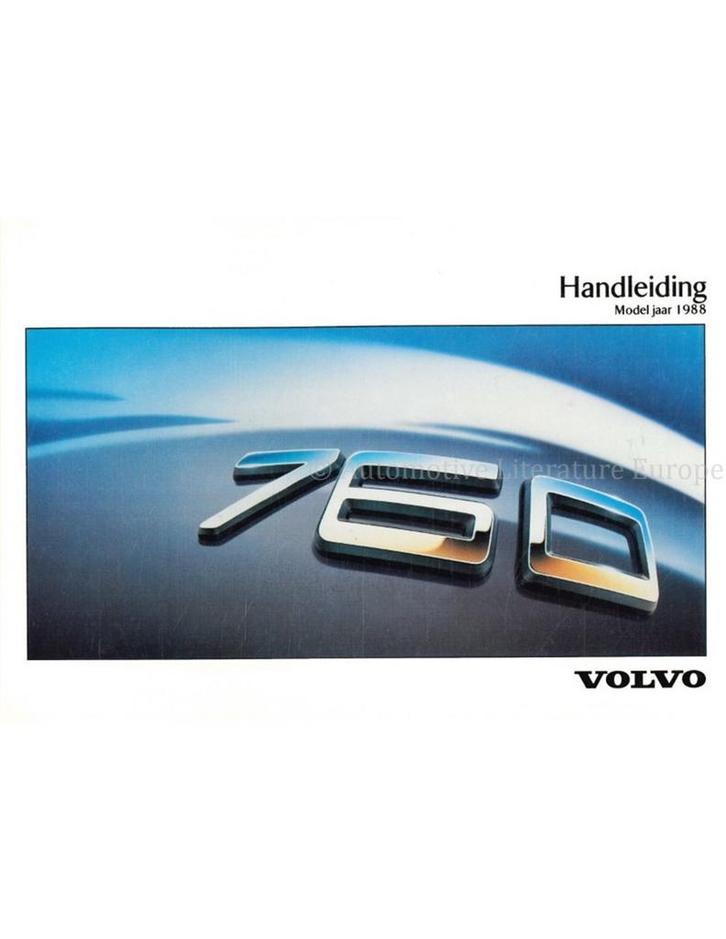 1988 VOLVO 760 INSTRUCTIEBOEKJE DUITS, Auto diversen, Handleidingen en Instructieboekjes
