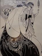 Aubrey Beardsley (1872-1898) - Minerva - Peacock - Jaren, Antiek en Kunst, Kunst | Tekeningen en Foto's