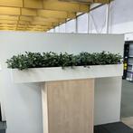 Plantenbak met kunstplanten, (bxd) 180x45 cm, MDF-wit, Ophalen of Verzenden