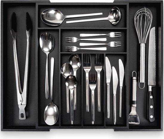 2dekans | Budu Uitschuifbare Bamboe Bestekbak #43 (43 cm, Huis en Inrichting, Keuken | Bestek, Zo goed als nieuw, Ophalen of Verzenden