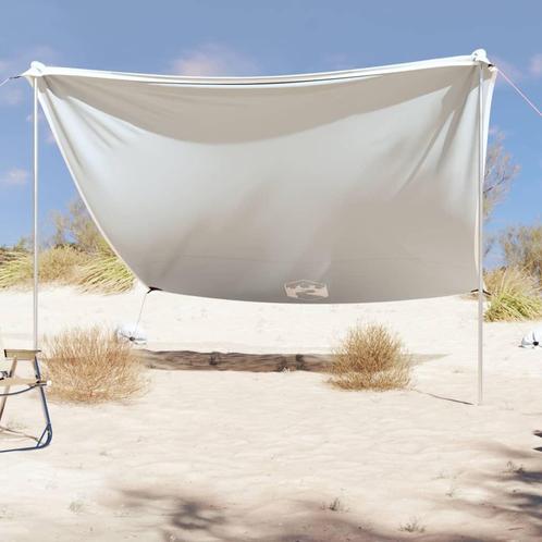 vidaXL Strandluifel met zandankers 304x300 cm grijs, Caravans en Kamperen, Tenten, Nieuw, tot en met 2, Verzenden