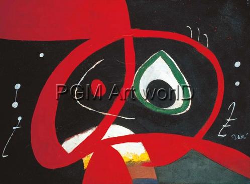 Kunstdruk Joan Miro - Kopf 80x60cm, Huis en Inrichting, Woonaccessoires | Schilderijen, Tekeningen en Foto's, Nieuw, Verzenden