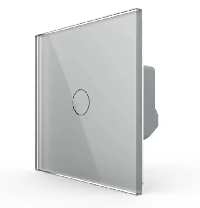 Livolo Touchscreen Schakelaar | Grijs | 1-voudig | Aan/Uit, Doe-het-zelf en Verbouw, Elektra en Kabels, Schakelaar, Nieuw, Ophalen of Verzenden