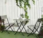 3-delige Balkonset – Klapstoelen & Tafel van Polyrattan, Verzenden, Nieuw