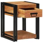 vidaXL Nachtkastje met lade Bruin 40 x 40 x 50 cm Massief, Huis en Inrichting, Minder dan 45 cm, Verzenden, Nieuw, Minder dan 55 cm