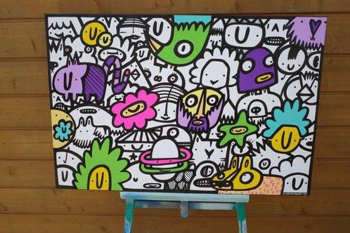 Kev Munday (1986) - Lively Party, Antiek en Kunst, Kunst | Schilderijen | Modern