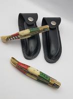 Laguiole Bougna - Tafelmessenset (2) - Vlaggen Italië -, Antiek en Kunst