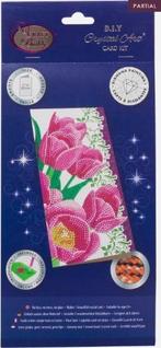 Craft Buddy Diamond Painting Crystal Art Kaart Roze tulpen 1, Ophalen of Verzenden, Nieuw