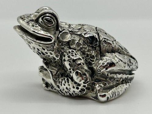 Argenteria 917 Firenze - sculptuur, Rana - 3 cm - Bedekt met, Antiek en Kunst, Antiek | Goud en Zilver