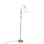 Klassieke vloerlamp brons met witte kap - Ashley, Verzenden, Nieuw, Classic-antique