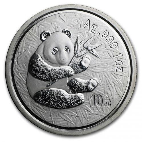 Chinese Panda 1 oz 2000, Postzegels en Munten, Munten | Azië, Oost-Azië, Losse munt, Zilver, Verzenden