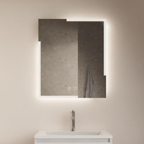 Badkamerspiegel Gliss Design Melite 90x70 cm Met LED Incl., Doe-het-zelf en Verbouw, Sanitair, Bad, Nieuw, Ophalen of Verzenden