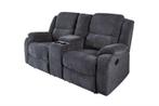 Exclusieve 2-zits bioscoopfauteuil HOLLYWOOD donkergrijze, Huis en Inrichting, Fauteuils, Ophalen of Verzenden, Nieuw