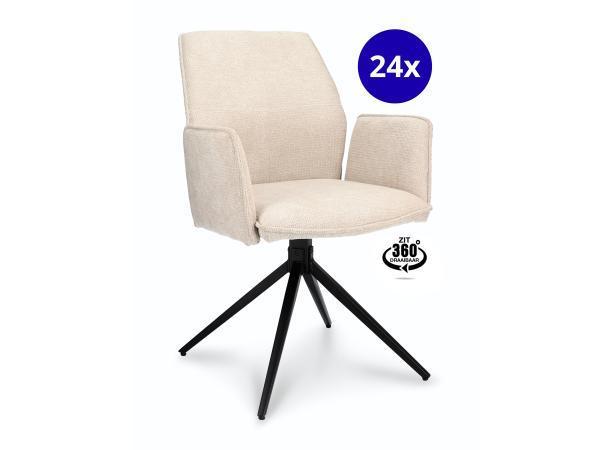 Veiling - Armstoel Davidson (set van 24) Draaibaar - Stof -, Huis en Inrichting, Stoelen