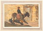 Victor Tsigal   (1916-2005), Boy on a donkey