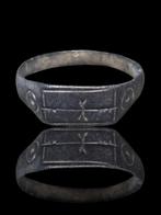 Middeleeuwen, kruisvaardersperiode Brons, Stunning Seal Ring, Antiek en Kunst