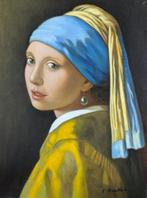 Giovanni Morello (1956), da Jan Vermeer - La ragazza con, Antiek en Kunst, Kunst | Schilderijen | Klassiek