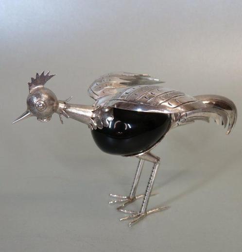 Los Castillo Mexican Taxco Engraved Sterling Silver Black, Antiek en Kunst, Antiek | Goud en Zilver
