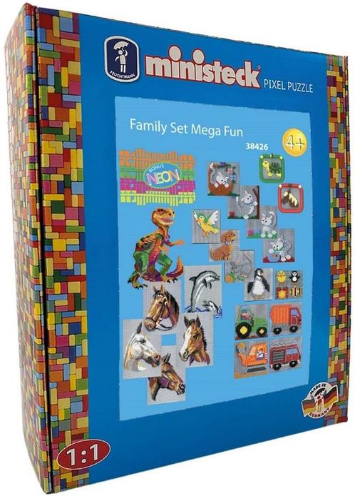 Feuchtmann - ministeck Familieset Mega Fun 4000 Neon, Kinderen en Baby's, Speelgoed | Educatief en Creatief, Knutselen, Nieuw