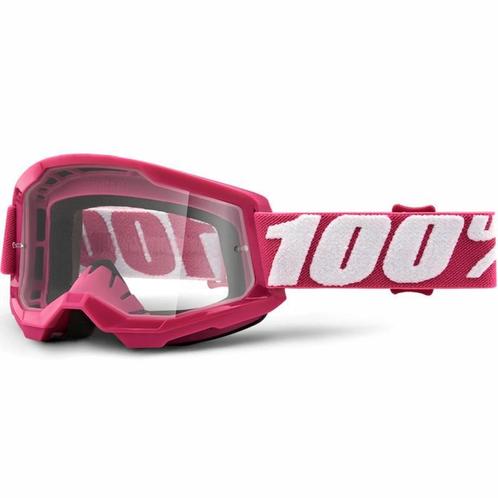100% Strata 2 Crossbril Roze – Heldere Lens - bij V1mx, Motoren, Kleding | Motorkleding, Nieuw met kaartje, Motorcrosskleding