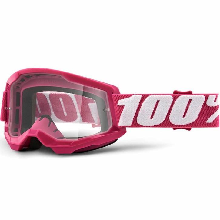 100% Strata 2 Crossbril Roze – Heldere Lens - bij V1mx, Motoren, Kleding | Motorkleding, Nieuw met kaartje, Motorcrosskleding