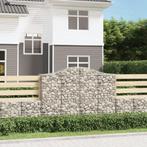 vidaXL Schanskorf gewelfd 200x50x140/160 cm gegalvaniseerd, Tuin en Terras, Bloembakken en Plantenbakken, 100 cm of meer, Verzenden